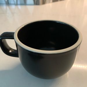 Five  Sasaki black coffee/ tea cups and saucers